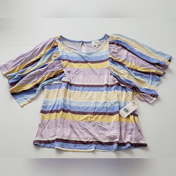 AVA JAMES Stripe Top - Picture 2 of 6